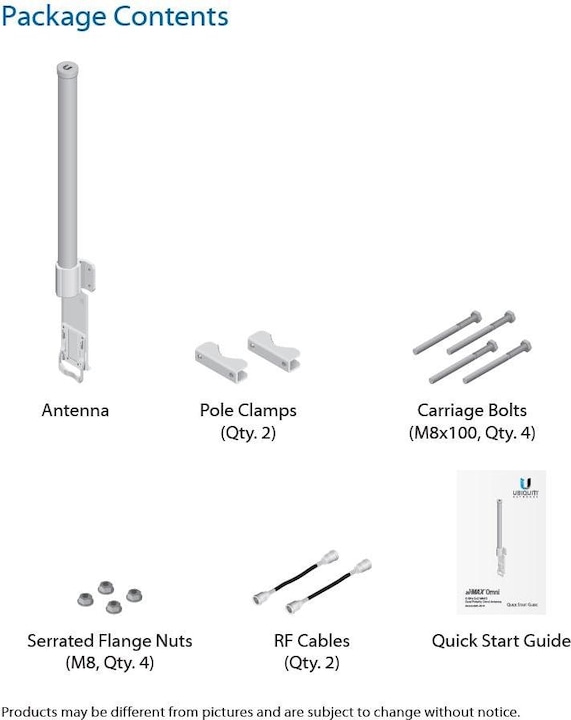 Productafbeelding Ubiquiti AMO-5G13: 13 dBi omnidirectionele antenne (5G)