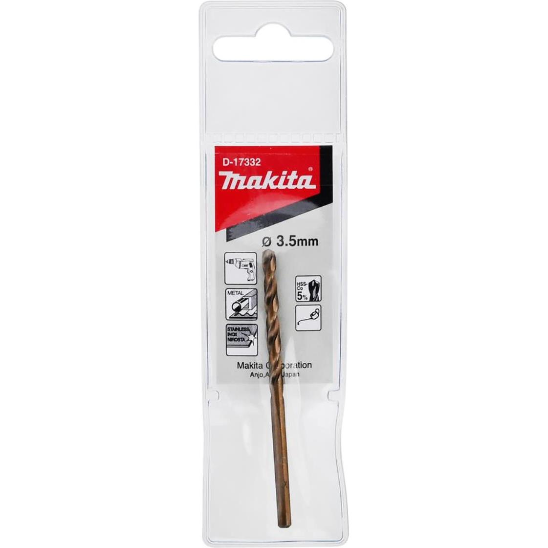 Thumbnail - Makita, Bohrereinsatz, Bohrer HSS-CO 3.5x70mm (3.5 Millimeter)
