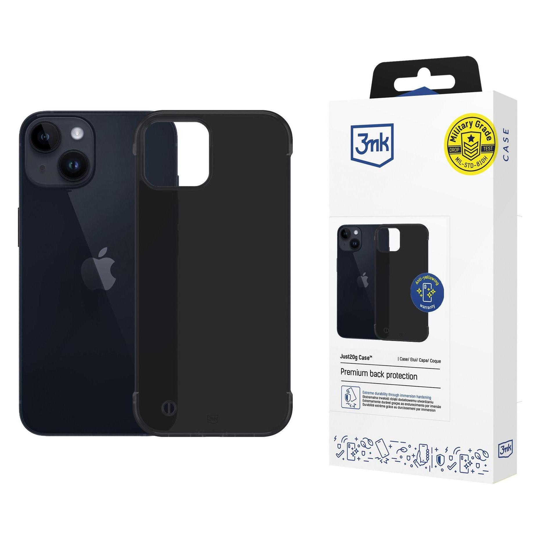 3MK Etui Just20G Matt Case Do Iphone 15 (Apple Iphone 15), Cover Smartphone, Nero