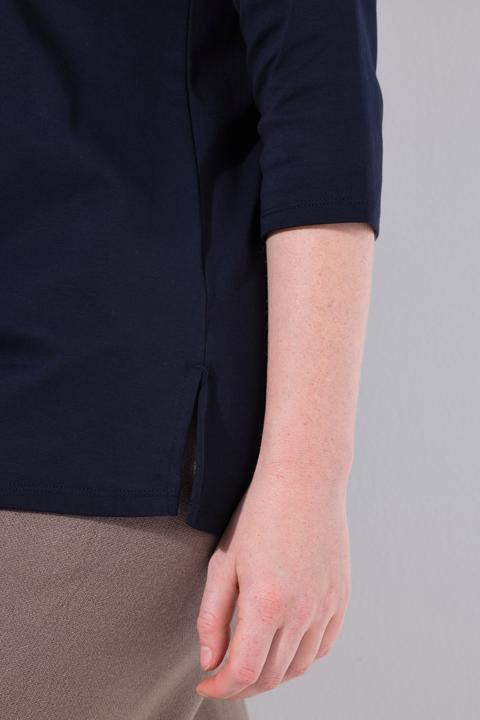 Actual product image Ulla Popken Shirt, Ziersteine, U-Boot-Ausschnitt, 3/4-Arm, Pima Cotton (50, 52)