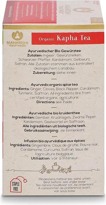 Nutritional values and ingredients Maharishi Ayurveda Kapha Tee Gewürz Tee Tees (22.50 g)