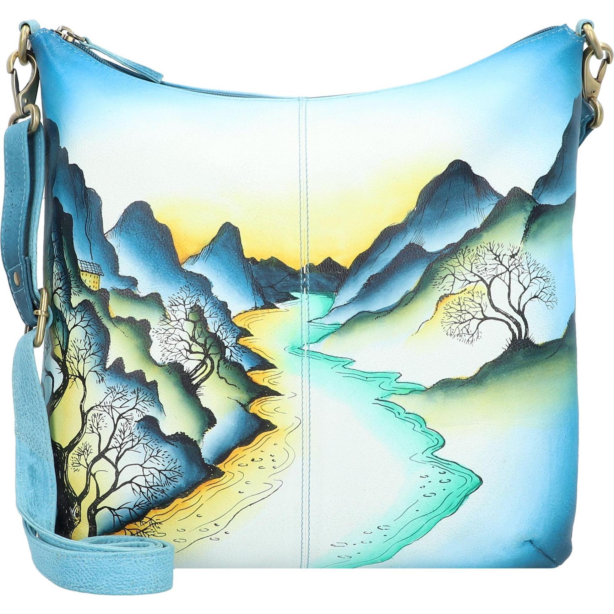 Greenland Nature, Handtasche, Art+Craft Umhängetasche Leder 32 cm, Braun