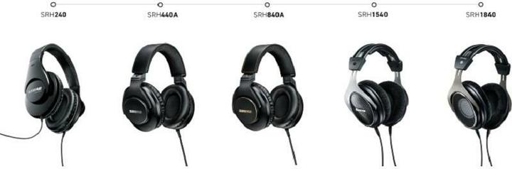 Actual product image Shure SRH-840A-EFS (No noise cancellation, Cable)