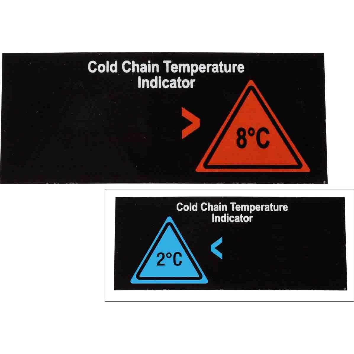 Brady, Etiketten, TIL-9-2C-8C, B-7518, Reversible, temperaturanzeigende Etiketten, Polyester, Schwarz & Rot au