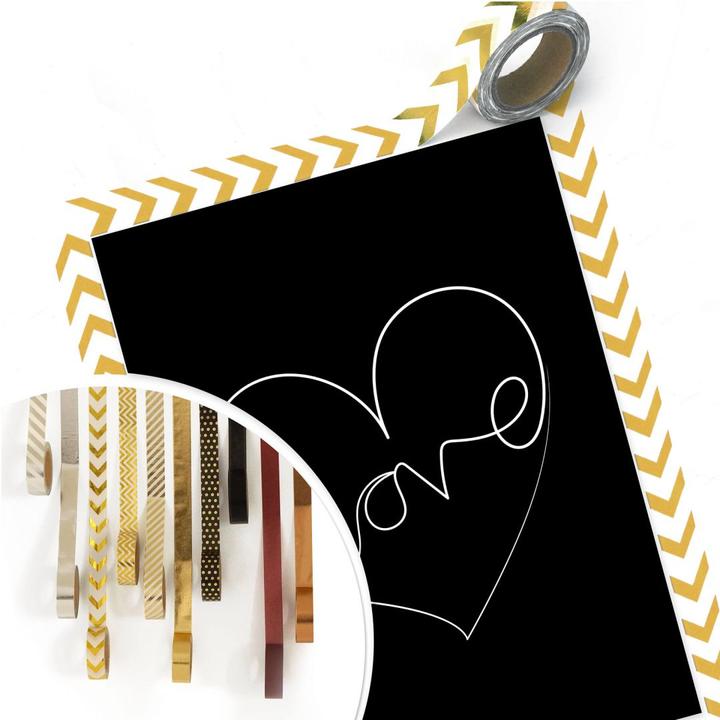 Image du produit Trenddeko Hariri - Lignes d'amour - Noir et blanc (100 x 120 cm)