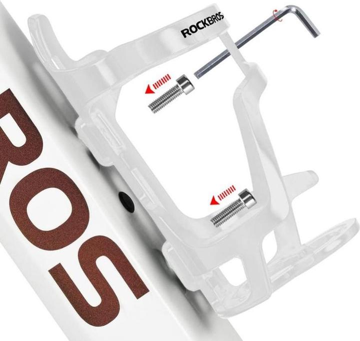 Actual product image Rockbros 31210012002 bicycle water bottle holder - white