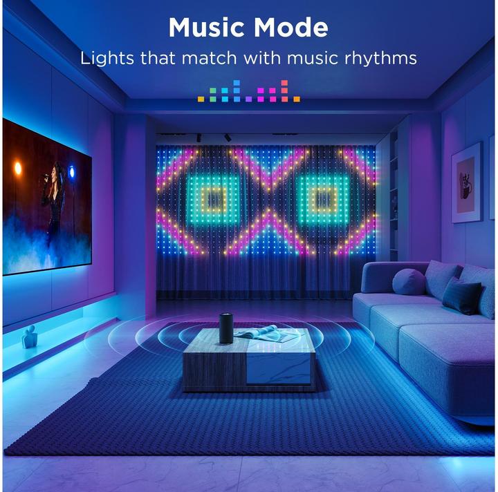 Actual product image Govee Curtain Light (RGBIC, 150 cm, Indoor)