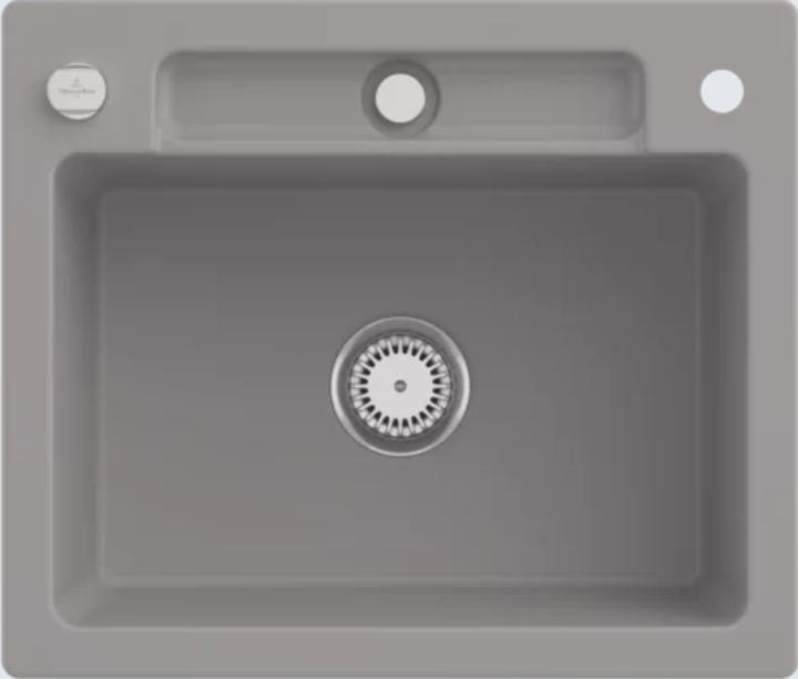 Produktbild Villeroy & Boch V&B Spüle SILUET 60 S 600x510mm Exzent. fossil (Einbauspüle, 51 cm, 60 cm)