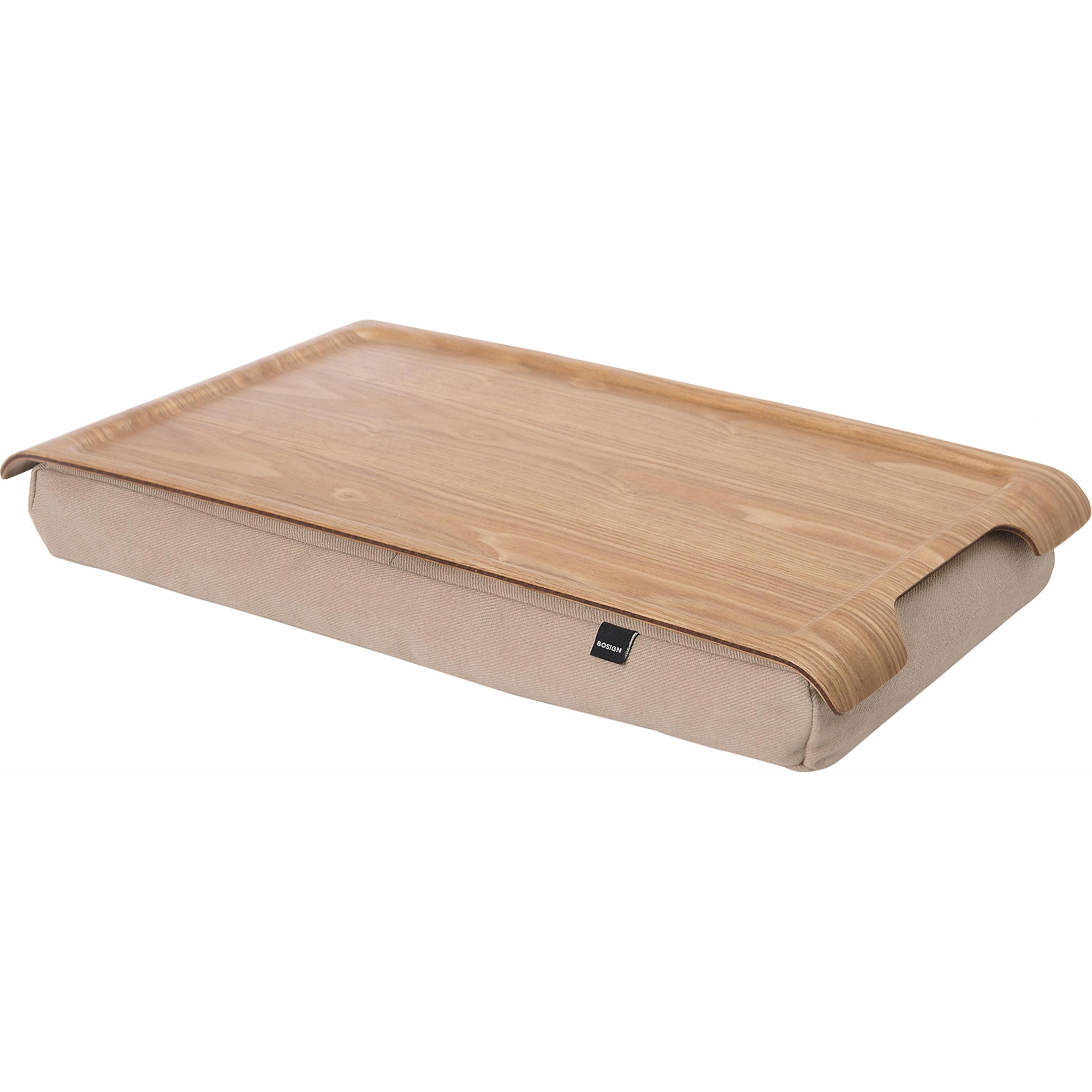 Bosign Mini Laptray, Notebook Ständer, Beige, Braun