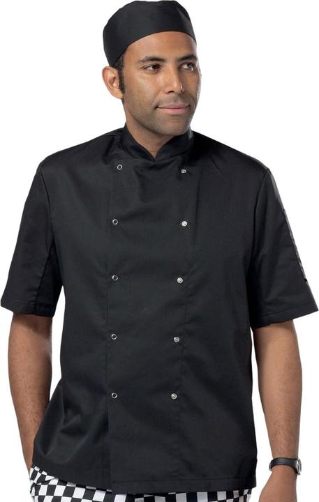 Actual product image Dennys Mens Stud Front Short-Sleeved Chef Jacket (S)