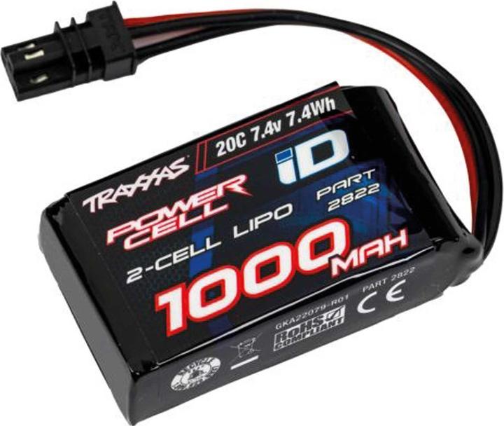 Traxxas AKKU LiPo 2S 7.4V 1000mAh 20C TRA (for 1/18 TRX-4M) (1000 mAh, 7.40 V)