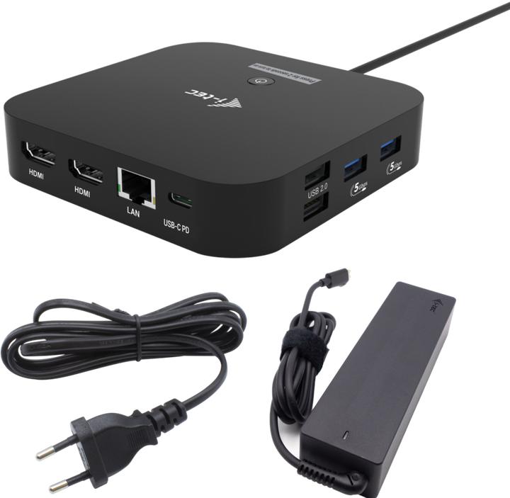 Produktbild i-tec USB-C 2X HDMI DOCK 100W (USB-C, 3 Ports)