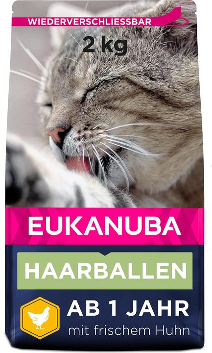 Actual product image Eukanuba Hairball Control 1+ Adult 2kg (Adult, 1 pcs., 2000 g)