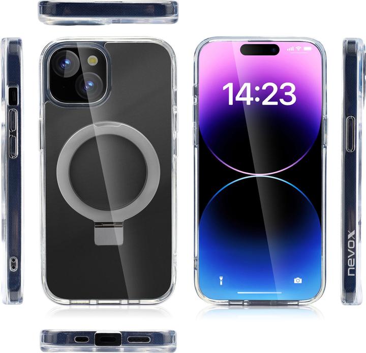 Actual product image Nevox StyleShell SHOCKFlex Stand iPhone 15 Plus transp. (Apple iPhone 15 Plus)