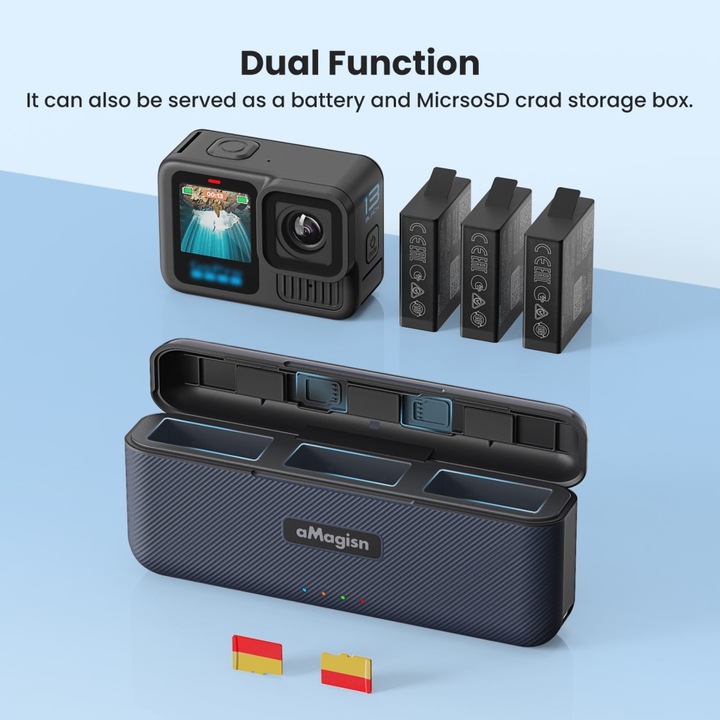 Produktbild aMagisn 3 in 1 Akku Ladestation (GoPro Hero 13)
