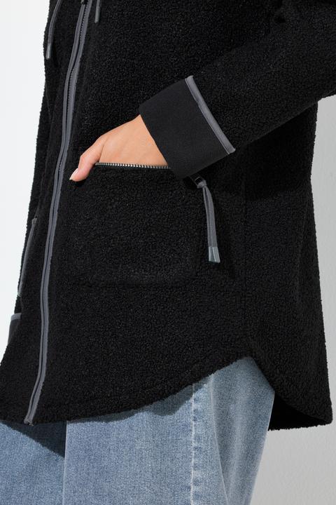 Produktbild Ulla Popken Teddyjacke, Kapuze, Zipptaschen, Fleecefutter (60)