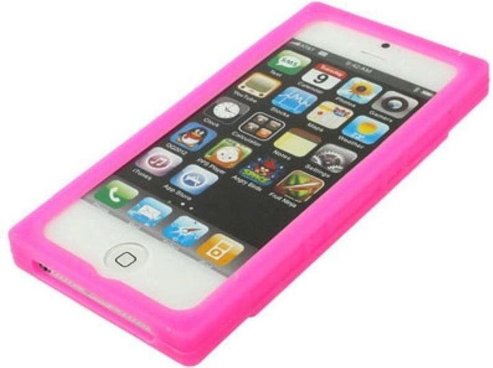 Produktbild König Design Silikon Hülle Retro Kassette für Handy iPhone 5 & 5s Pink (Apple iPhone 5)