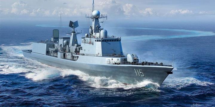 Actual product image Trumpeter PLA Navy Type 051C Destroyer