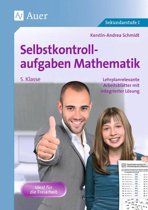 Produktbild Selbstkontrollaufgaben Mathematik Klasse 5 (Deutsch, Kerstin-Andrea Schmidt, Manuela Witzel, 2015)