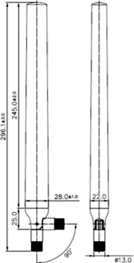Produktbild Delock LTE/HSPA/GSM Antenne, SMA-Stecker, schwarz (3G, GSM)