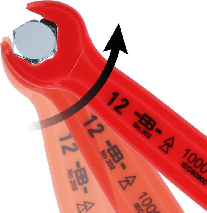 Actual product image KS Tools Ratchet open-ended spanner with protective insulation, 19 mm (19 mm)