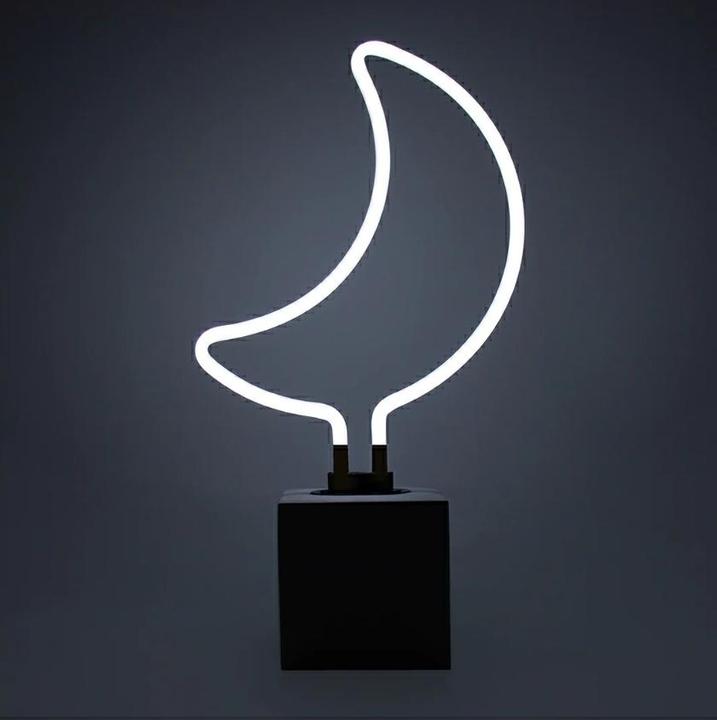 Immagine prodotto Locomocean Lampada da tavolo al neon in vetro con base in cemento - Moon