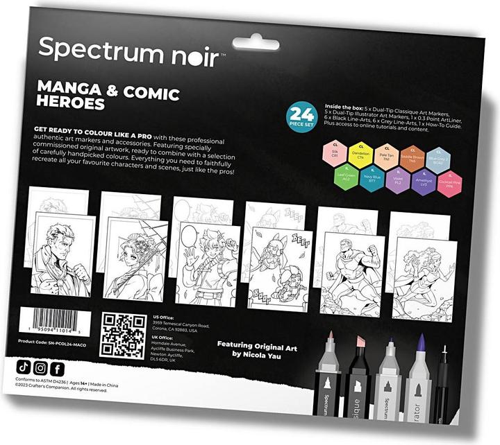 Image du produit Creativ Company Hobby-Set Illustration Kit de peinture de héros de manga et de BD