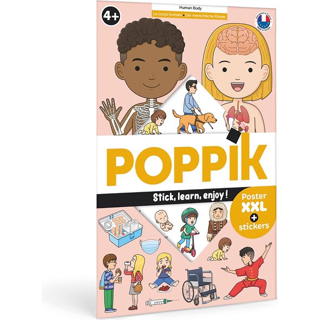 Poppik, Sticker, Sticker Lernposter Menschlicher Körper