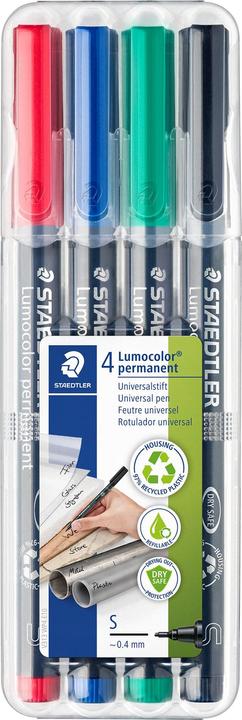 Produktbild Staedtler Lumocolor permanent (Mehrfarbig, 2.50 mm, 4 x)