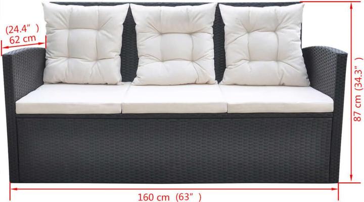Produktbild vidaXL Garten Essgruppe (120 x 70 x 66 cm)