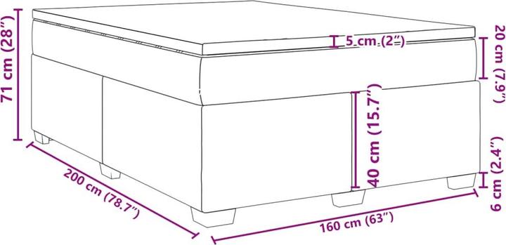 Actual product image vidaXL Boxspringbett (160 x 200 cm)