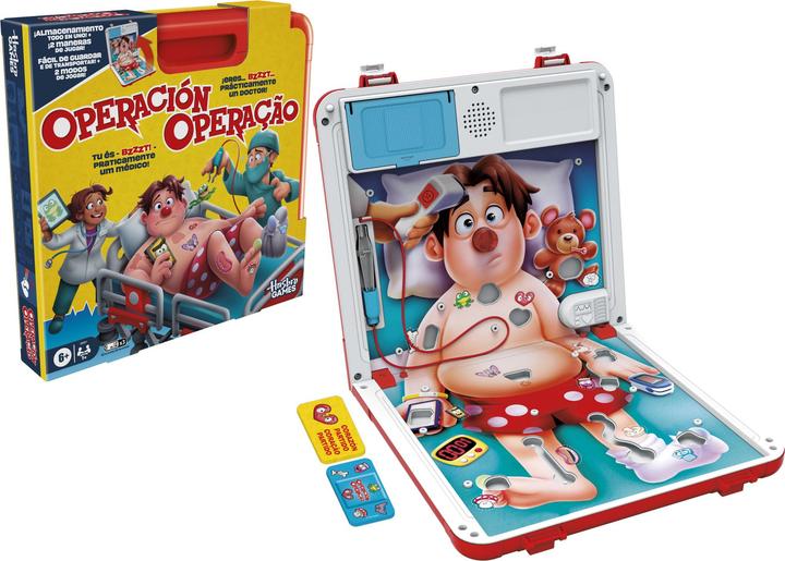 Actual product image Hasbro Gaming Doktor Bibber elektronisches Brettspiel in einer Tragebox