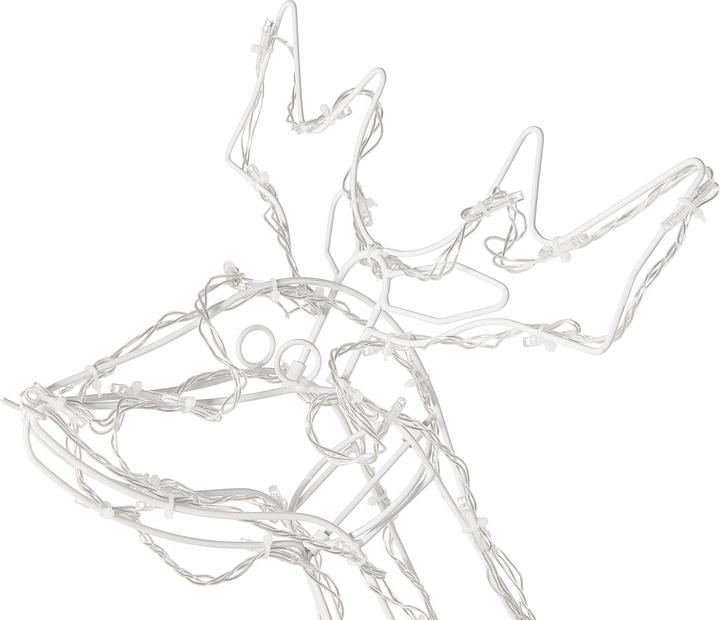 Produktbild Beliani Outdoor Weihnachtsbeleuchtung LED weiss Rentier 76 cm 3er Set MIKKELI