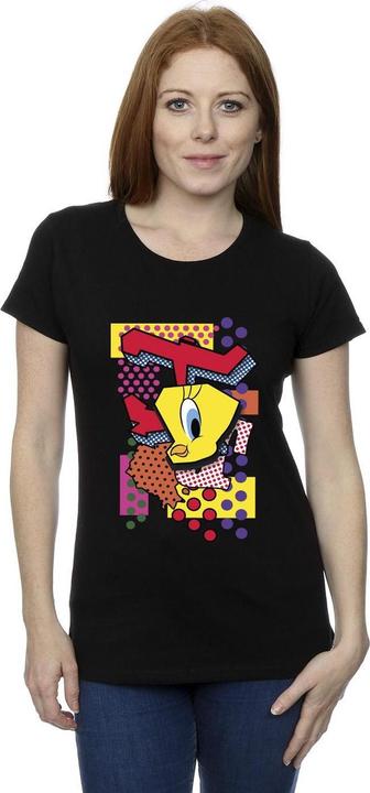Actual product image Looney Tunes Womens/Ladies Tweety Pop Art Cotton T-Shirt (XL)