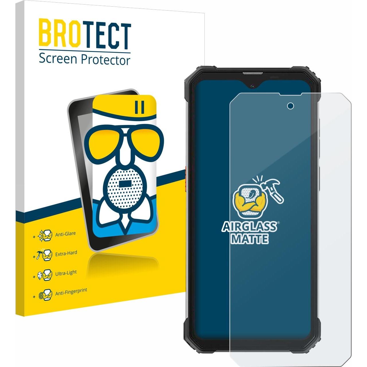 BROTECT AirGlass Panzerglasfolie Matt (1 Stück, Blackview BV8900), Smartphone Schutzfolie, Grau