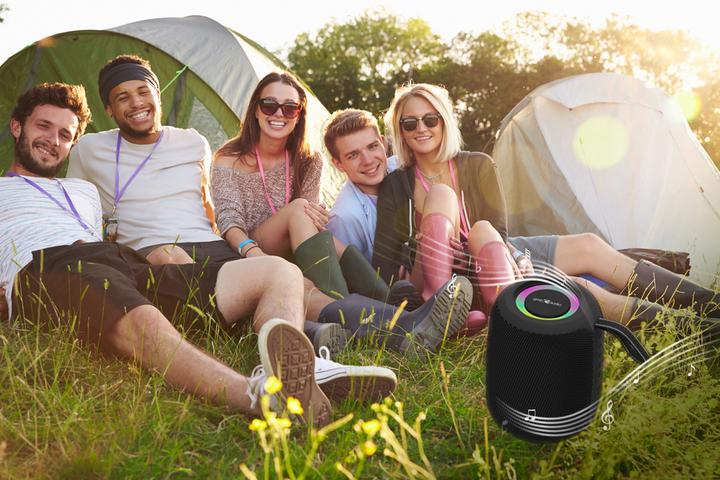 Productafbeelding Gembird Draadluidsprekers Draagbare Luidspreker|Zwart|Draagbaar/Draadloos|Bluetooth|SPK-BT-LED-05-BK (4 h)