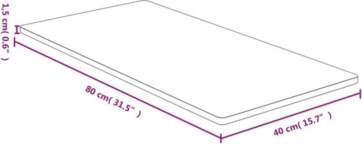 Actual product image VidaXL Douglas (40 x 80 x 1.5 cm)