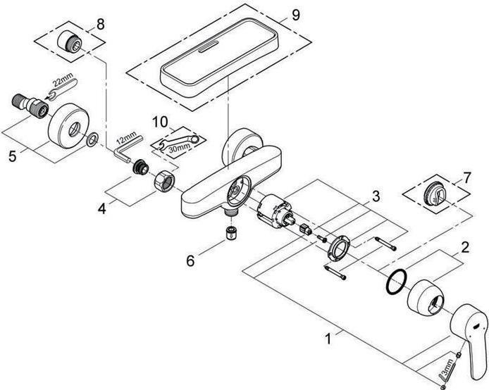 Actual product image Grohe Eurostyle Cosmopolitan single-lever shower mixer