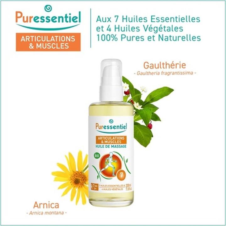 Produktbild Puressentiel Massageöl Muskelanstrengung Bio (200ml) (200 ml)