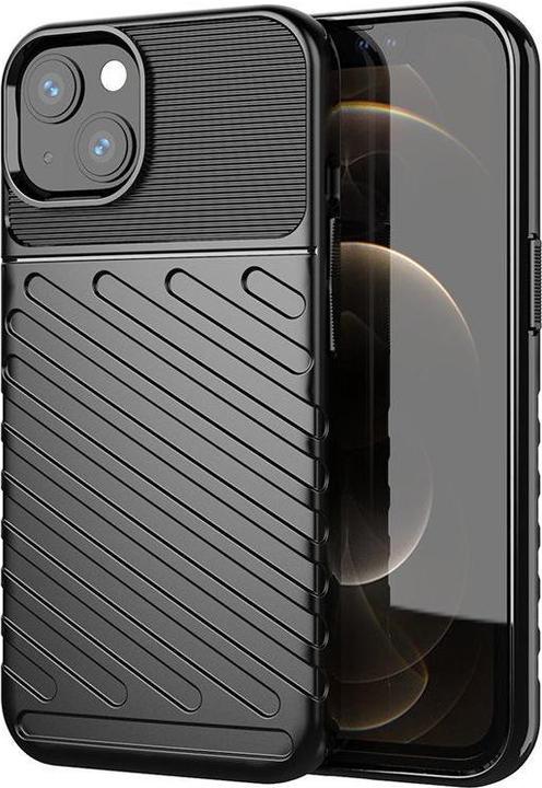 Actual product image Hurtel Thunder Case Flexible Tough Rugged Cover TPU Case for iPhone 13 mini black (Apple iPhone 13 mini)