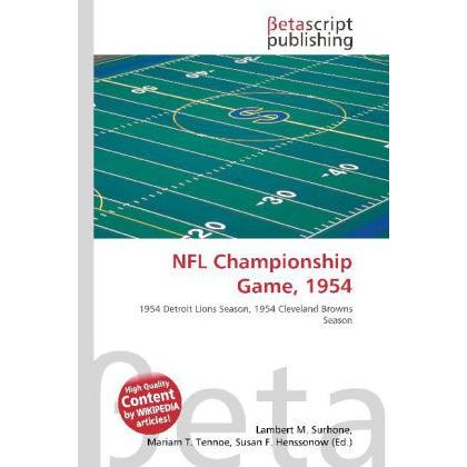 NFL Championship Game, 1954, Ratgeber