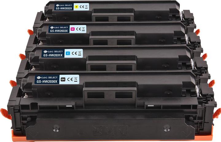 Image du produit G&G Toner remplace HP 415X Combi-Pack compatible noir, cyan, magenta, jaune W2030X/W2031X/W2033X/W (C, CF, M, Y)