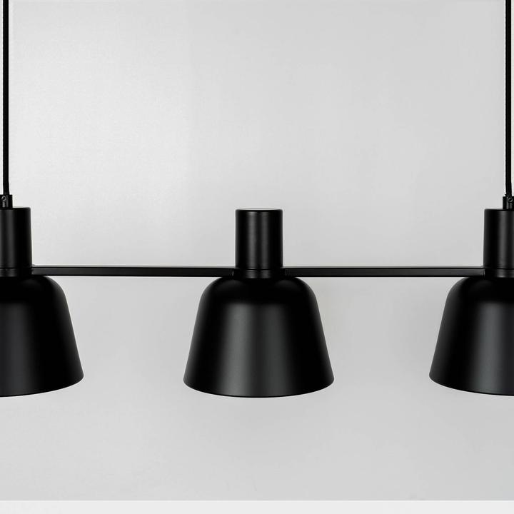 Actual product image Lucande Servan 3 pendant light Black (E27)