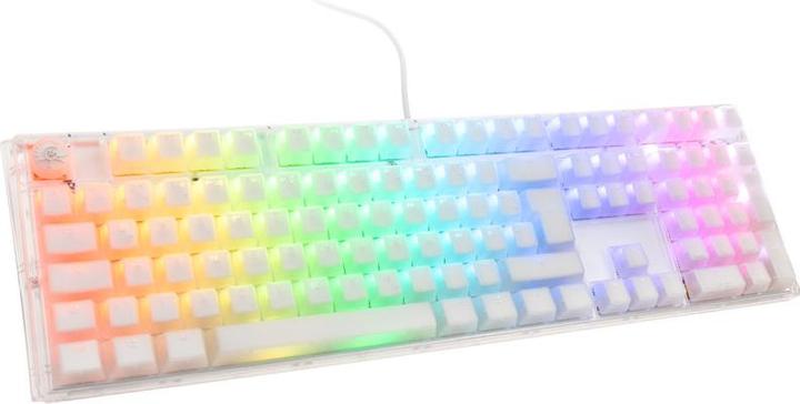 Actual product image Ducky One 3 Aura White Gaming Keyboard, RGB LED - MX-Blue (US, Cable)