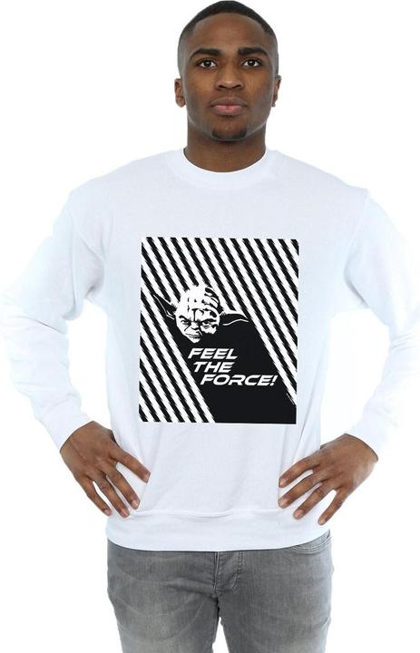 Actual product image Star Wars Mens Yoda Feel The Force Sweatshirt (XXL)