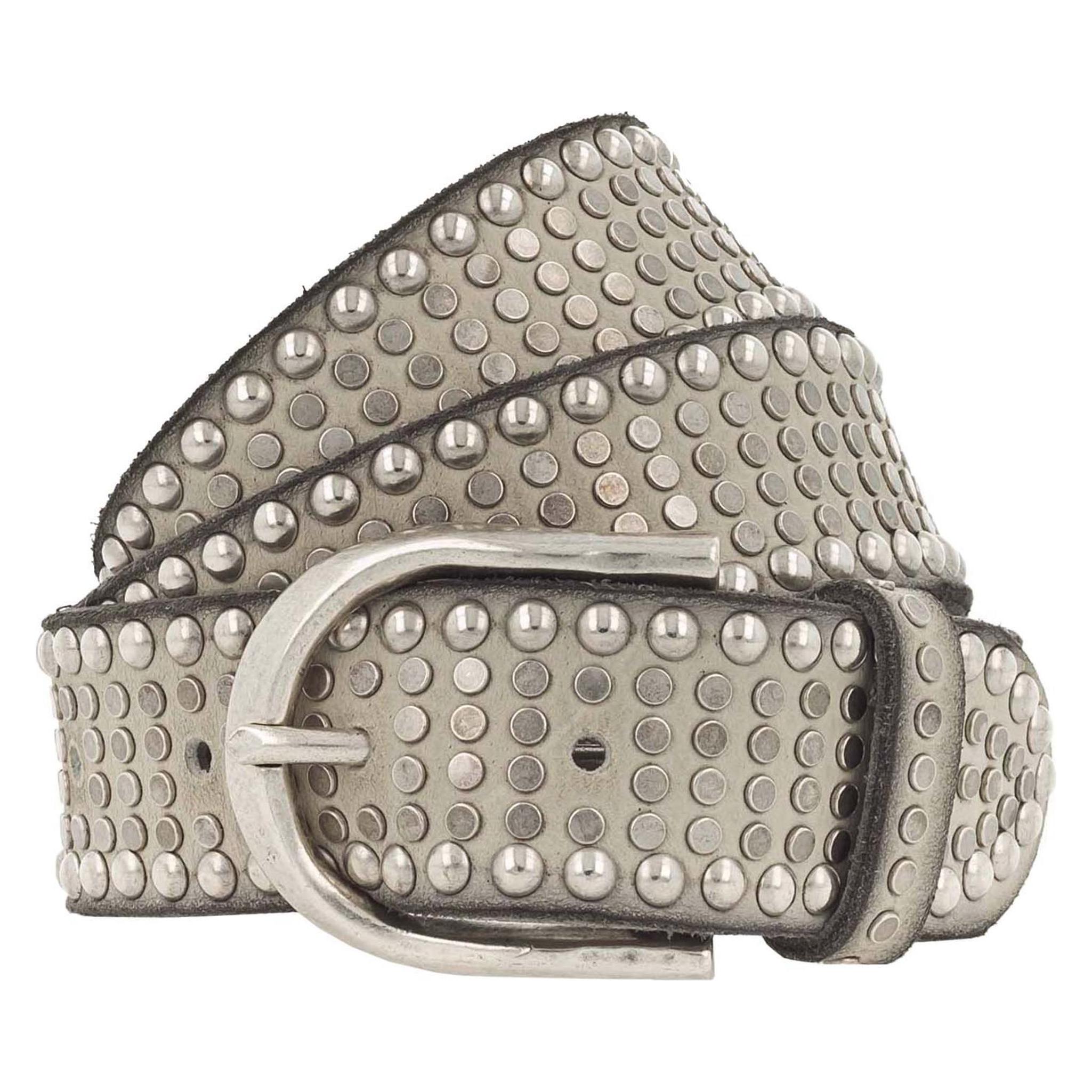 B.Belt, Damen, Gürtel, Riva Nietengürtel Leder, Mehrfarbig, (95)