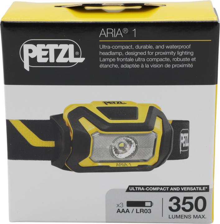 Image du produit Petzl E069AB00 Headlamp ARIA 1 Black/Yellow (450 lm)