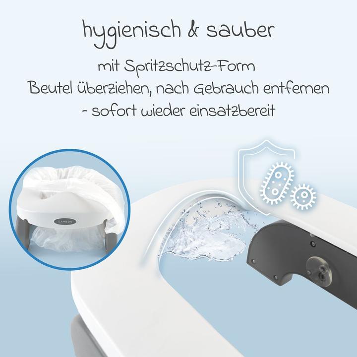 Produktbild Zamboo Töpfchen Reisetöpfchen / faltbarer Toilettensitz inkl.