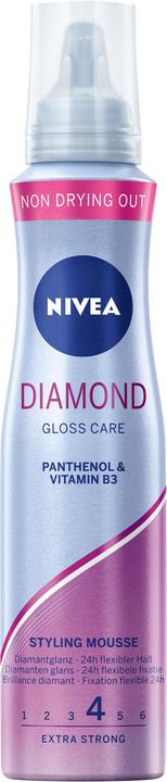 NIVEA Diamond Gloss Care Styling Mousse (150 ml, Agente schiumogeno)