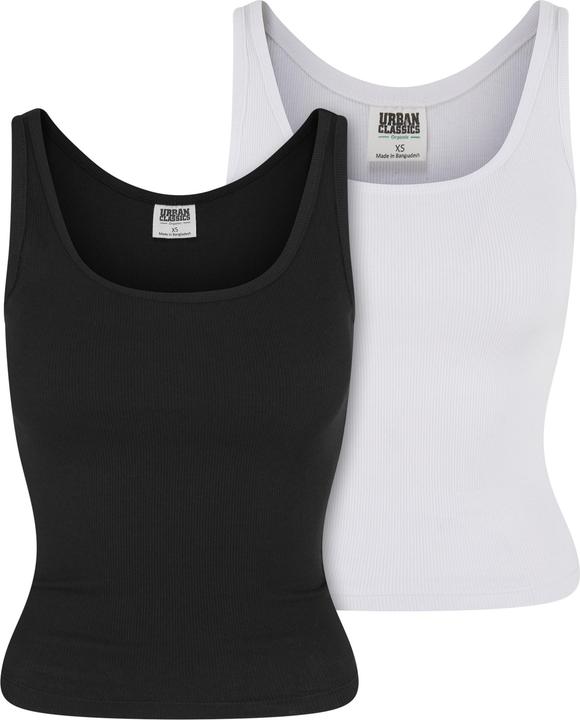 Actual product image Urban Classics Ladies Organic Basic Rib Top 2-Pack - 166867